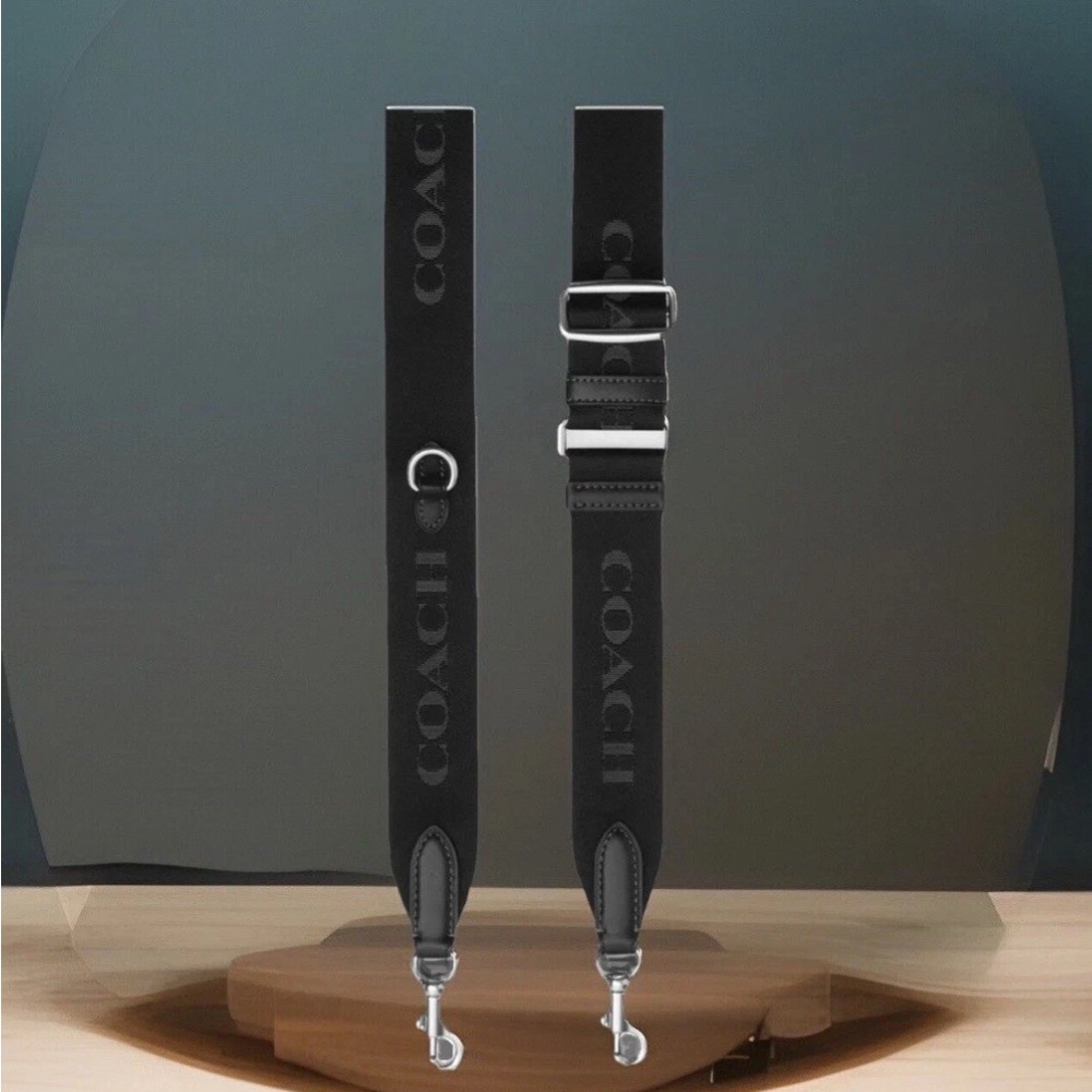 Coach Black Crossbody Webbed Strap Up to 53”